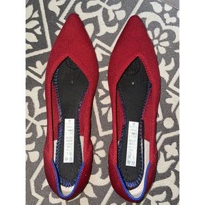 Rothy’s red pointed flats ❤️